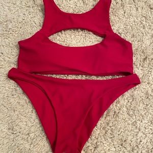 Red Cutout Bikini